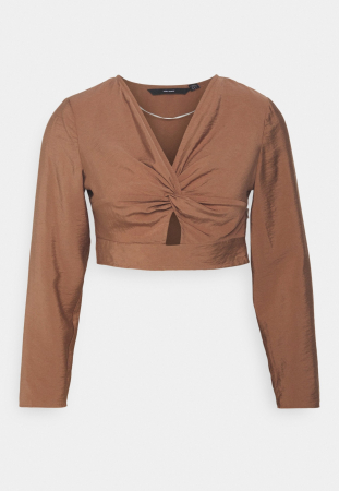 Pulovere si Bluze - Bluza crop dama, Vero Moda, Maro