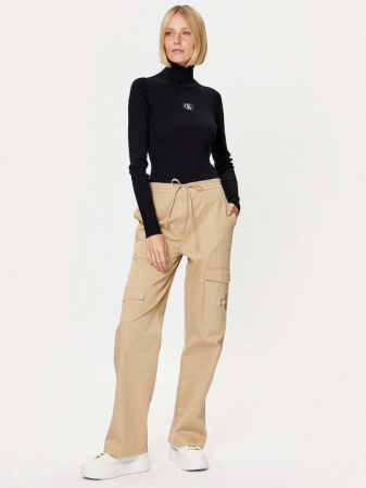 Bluza Dama, Calvin Klein, Guler Înalt, Negru, S INTL [2]