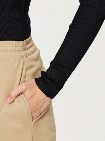 Bluza Dama, Calvin Klein, Guler Înalt, Negru, S INTL [4]