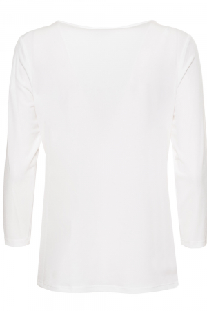 Bluza Dama, Calvin Klein, Eleganta cu broșă argintie, Alb [1]