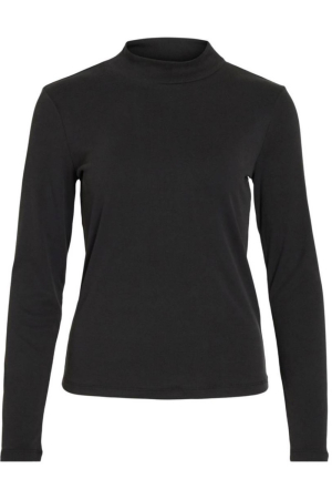 Bluza Dama, Vila, Negru, Guler ridicat