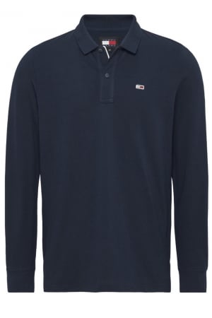 Bluze - Bluza polo bărbați, Tommy Jeans, Albastru închis, Logo