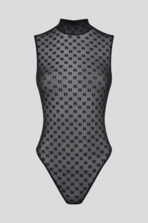 Body-uri, Bustiere si Maiouri - Body Semitransparent, Karl Lagerfeld, Negru, M