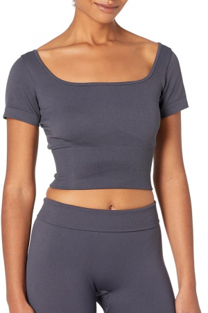 Body-uri, Bustiere si Maiouri - Bustiera cu logo pentru fitness, Guess, Gri închis