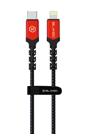 Cablu Date, Blavec, Raptor Împletit - USB TIP C La Lightning - PD 20W, 2,4 A, 2 Metri, Android si iOS CarPlay