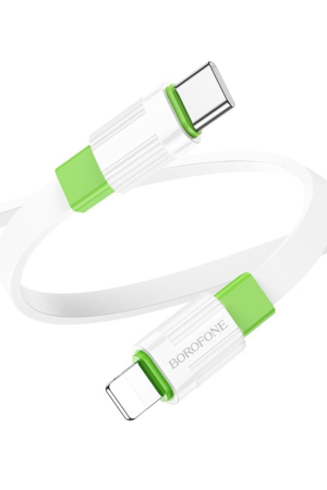 Cablu Date, Borofone, BX89 Uniune - USB TIP C La Lightning - PD 20W, 1 Metru, Alb-Verde [2]