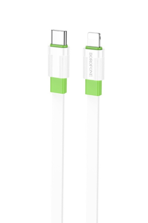 Cablu Date, Borofone, BX89 Uniune - USB TIP C La Lightning - PD 20W, 1 Metru, Alb-Verde