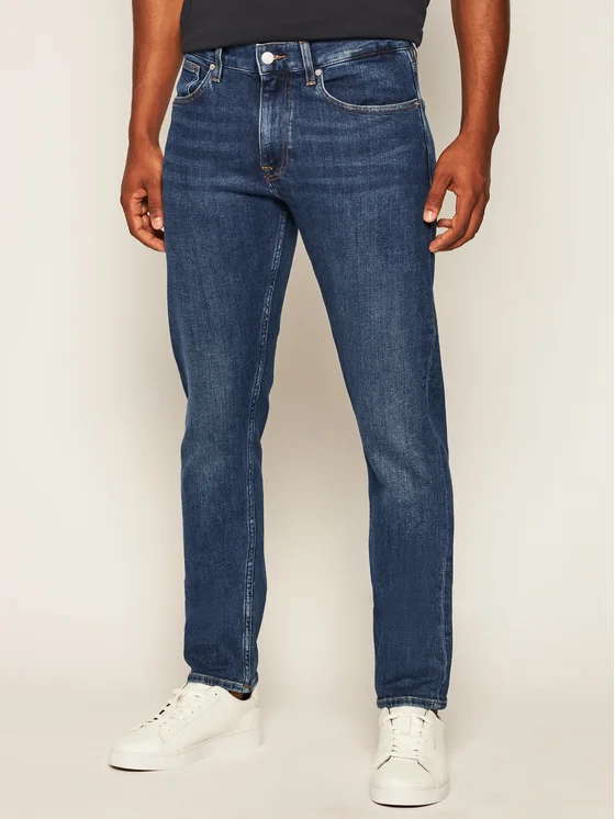 Calvin Klein, Blugi Bărbați, Slim Fit, Bleumarin, W33-L32