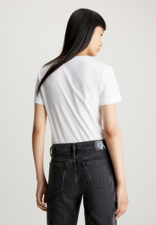 Calvin Klein Jeans, Tricou Dama, De bumbac, Cu decolteu la baza gatului [2]