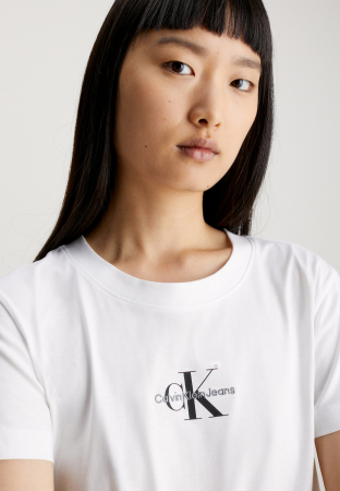 Calvin Klein Jeans, Tricou Dama, De bumbac, Cu decolteu la baza gatului [3]