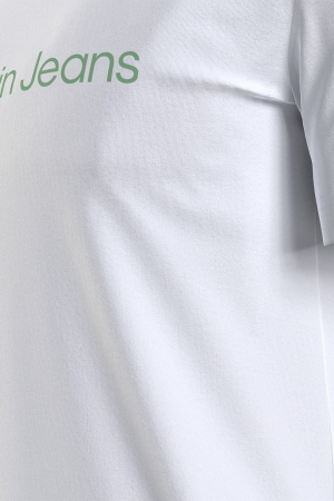 CALVIN KLEIN JEANS, Tricou Bărbați, Slim fit cu imprimeu logo, Alb, Bumbac [5]