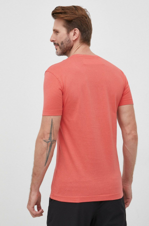 Calvin Klein Jeans, Tricou Bărbați, Slim fit, Din amestec de bumbac organic cu decolteu la baza gatului, Portocaliu mandarina [1]