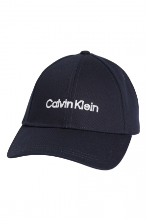 CALVIN KLEIN, Unisex, Sapca de bumbac organic cu logo brodat alb