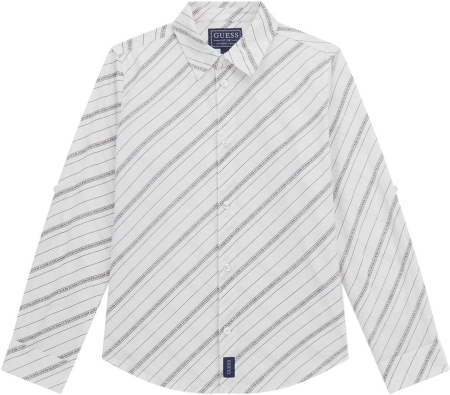 Camasi - Camasa Baieti, Guess, Alb, Logo