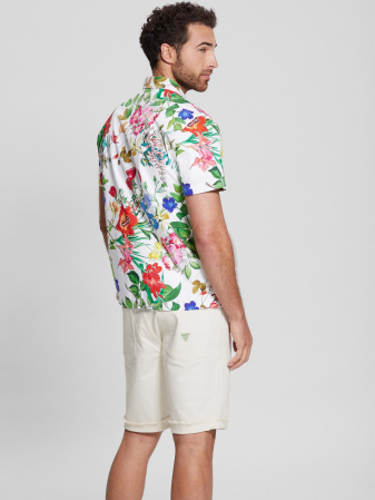 Camasa Barbati, Guess, Patern floral, Mânecă scurta, Bumbac [2]