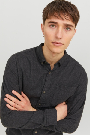 Camasa Barbati, Jack & Jones, Gri Inchis, Slim [5]