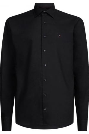 Camasa Barbati, Tommy Hilfiger, Bumbac, Slim Fit, Negru