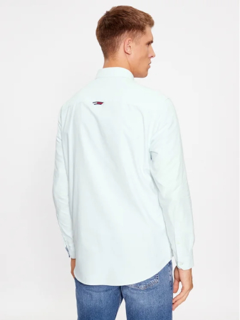Camasa Barbati, Tommy Jeans, Verde Deschis, Logo Brodat, Clasic Oxford [1]