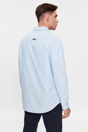 Camasa Barbati, Tommy Jeans, Classic Fit, Bumbac, Albastru deschis [1]
