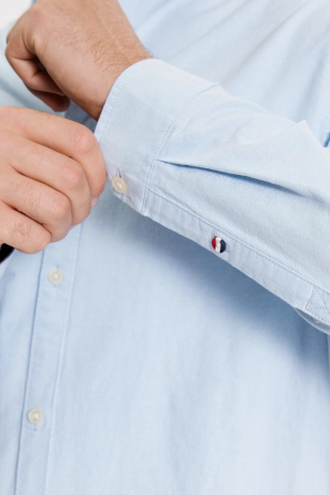 Camasa Barbati, Tommy Jeans, Classic Fit, Bumbac, Albastru deschis [4]