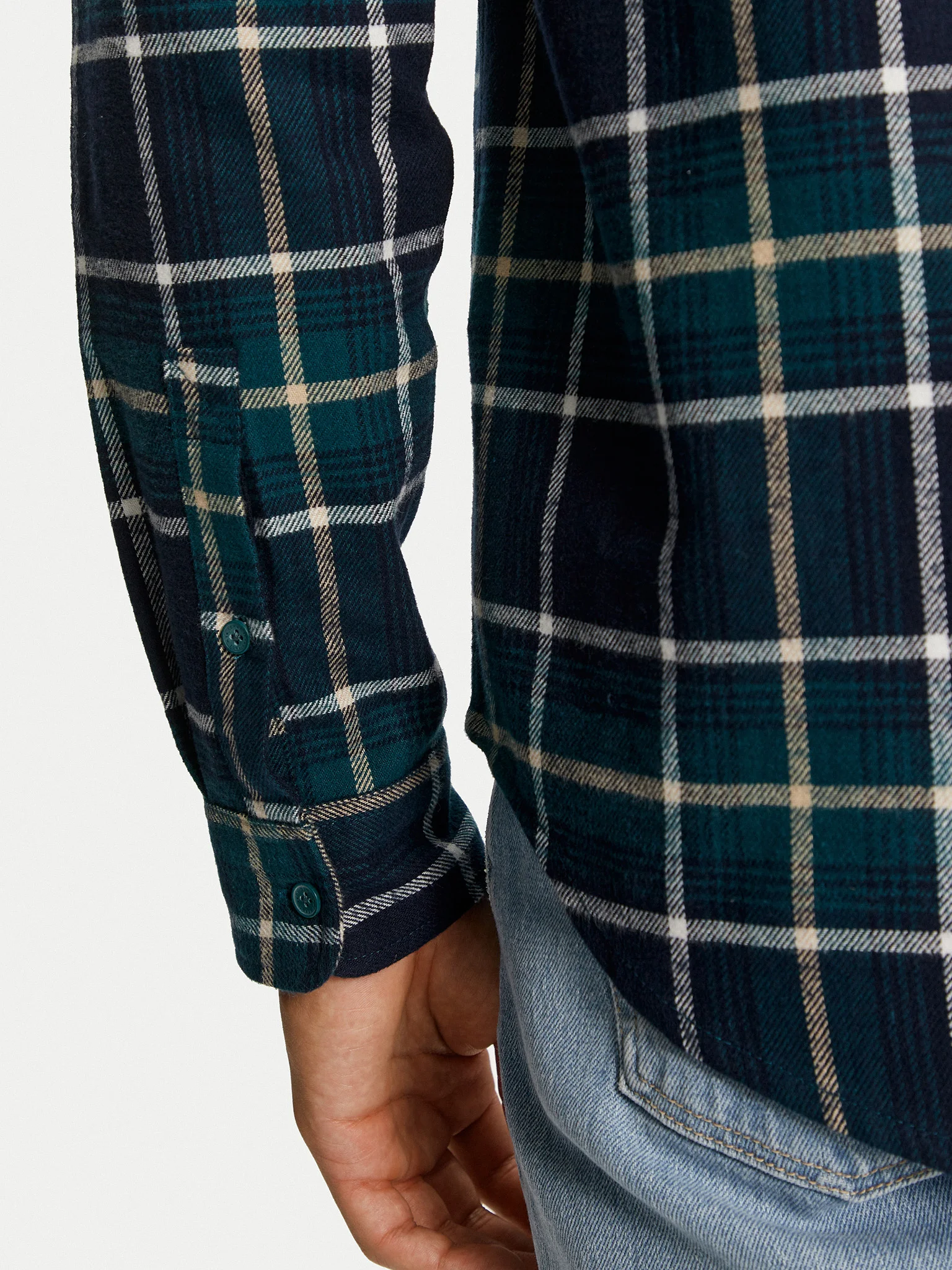 Camasa Barbati, Tommy Jeans, Verde, Bumbac, Carouri [7]