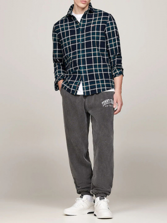 Camasa Barbati, Tommy Jeans, Verde, Bumbac, Carouri [4]