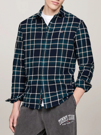 Camasa Barbati, Tommy Jeans, Verde, Bumbac, Carouri [2]