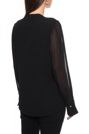 Camasa Dama, Calvin Klein, Brosa tip fundă, Negru, M [1]