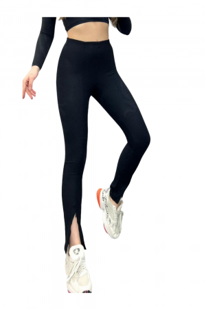 Colanti Dama, Mini striatii, Poliester, Negru, Cu fermoar la glezna [1]