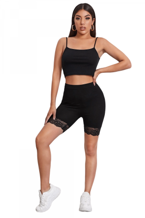 Colanti scurti dama, Modelatori picioare si fese, Negru, Poliamida [3]