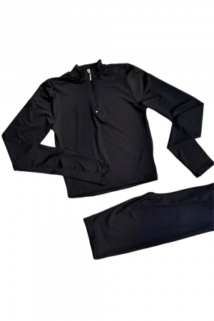 Compleu Dama, Material fin si croiala mulata, Negru [5]