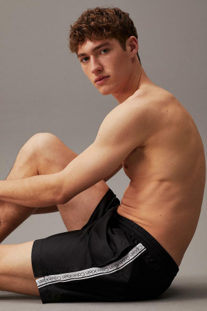 Costum de baie barbati, Calvin Klein, Poliester, Negru [2]