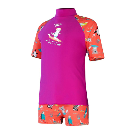 Costum de baie copii, Speedo, Multicolor, Set doua piese [7]