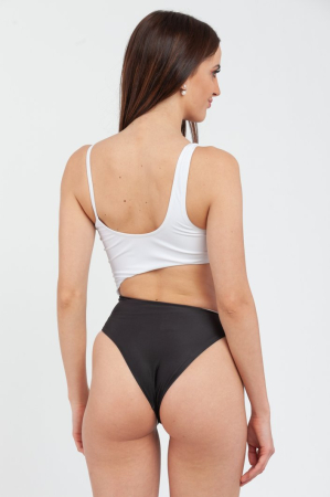 Costum de baie dama, Moschino, Alb/Negru, Logo [1]