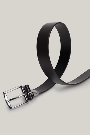 Curea Barbati, Tommy Hilfiger, Maro Inchis, Piele Naturală, Mini Logo [2]