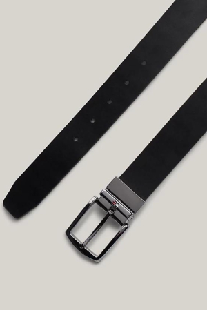 Curea Barbati, Tommy Hilfiger, Maro Inchis, Piele Naturală, Mini Logo [3]