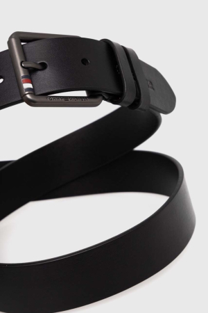 Curea Barbati, Tommy Hilfiger, Negru, Piele Naturala, Mini Logo [1]