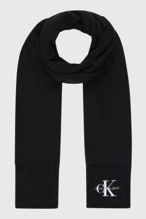 Fulare si Esarfe - Fular Bărbați, Calvin Klein jeans, Negru, Mărime Universala, Logo Brodat