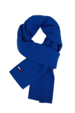 Fular Bărbați, Tommy Hilfiger, Albastru, Logo Brodat [2]