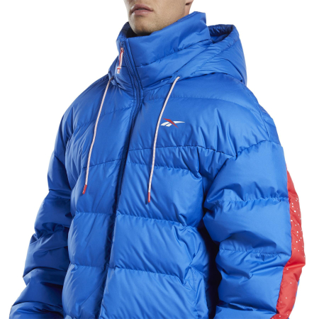 Geaca Bărbați, Reebok, Albastru, Sport, Umpluturǎ cu puf de ratǎ [6]