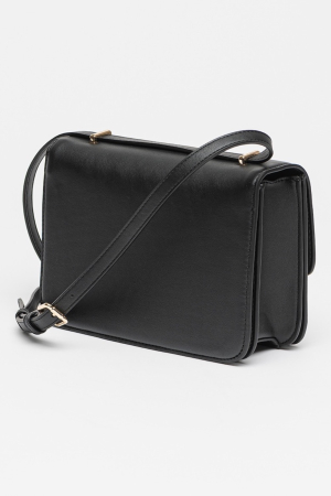 Geanta Dama, Valentino, Negru, Piele Ecologica, Logo Metalic [1]