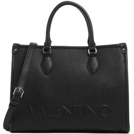 Accesorii - Geanta de umar dama, Valentino, Negru, Logo in relief, 34x14x25 cm