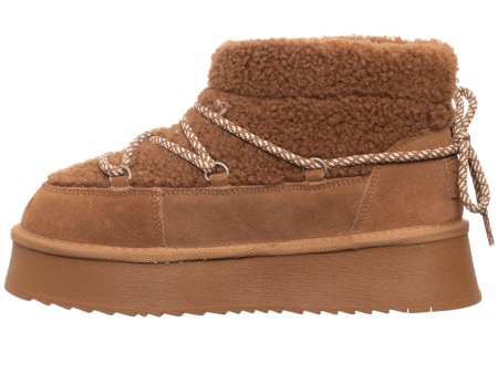 Ghete Dama, Solo Soprani Couture, Piele Naturală, Cu blanǎ si platformǎ