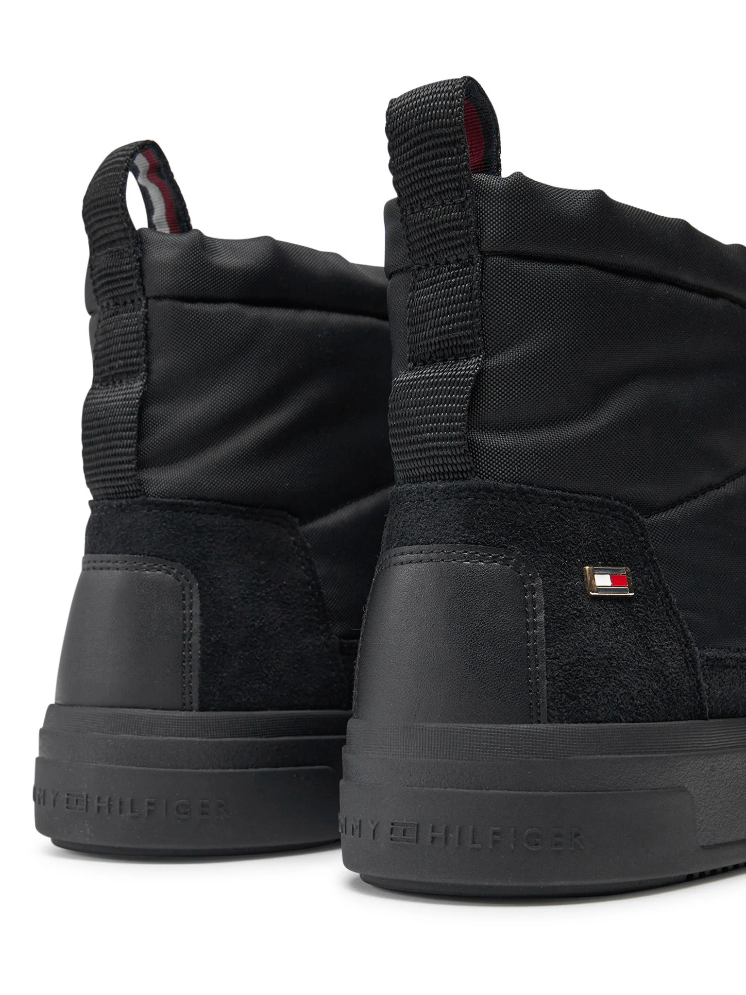 Ghete dama, Tommy Hilfiger, Negru, Flag Nylon Mini Snowboot [4]