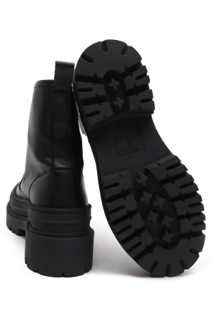 Ghete Dama, Tommy Hilfiger, Negru, Piele, Mini Logo [4]