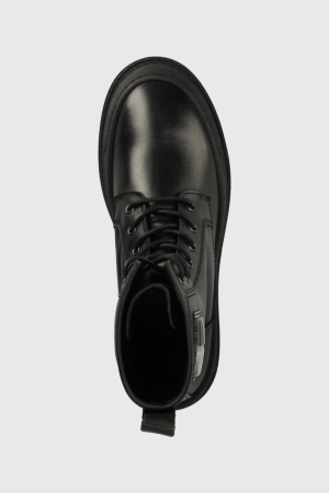 Ghete Dama, Tommy Hilfiger, Negru, Piele, Mini Logo [5]