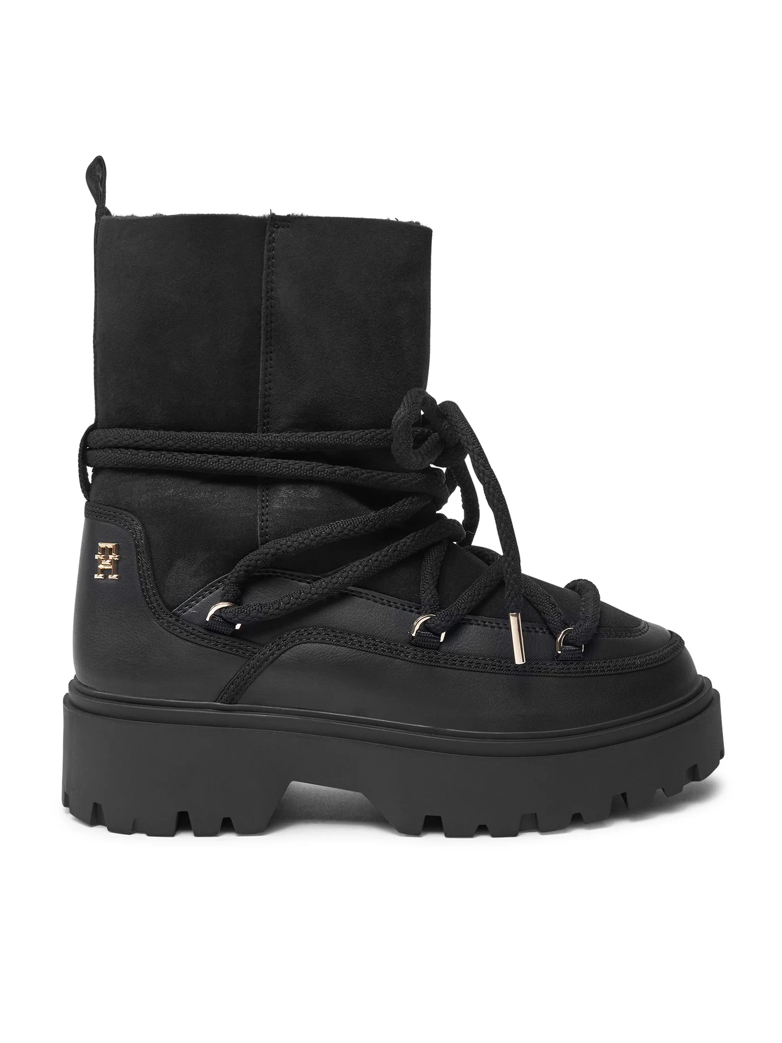 Cizme si Ghete - Ghete dama pentru zăpadă, Tommy Hilfiger, Piele întoarsă, Interior din lână