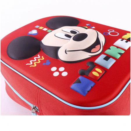 Ghiozdan Copii 3D, Mickey Mouse, Disney, 1 Fermoar, 31 x 25 x 10 cm [2]
