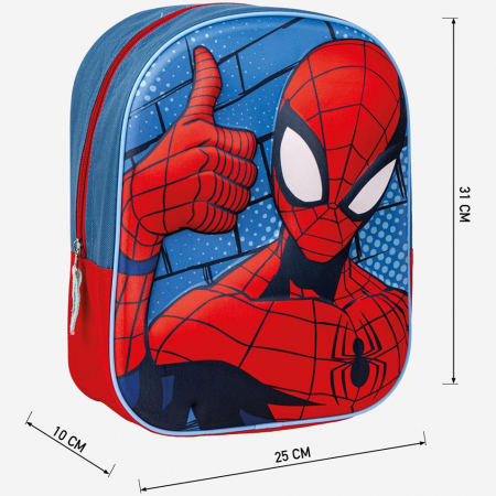 Ghiozdan Copii 3D, Spider-Man, 1 Fermoar, 31 x 25 x 10 cm [5]