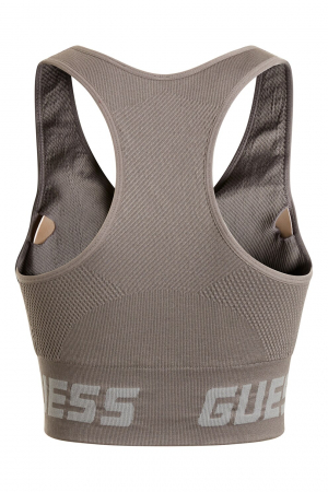 Guess, Bustiera cu imprimeu logo pentru fitness, Gri, XS-S [4]